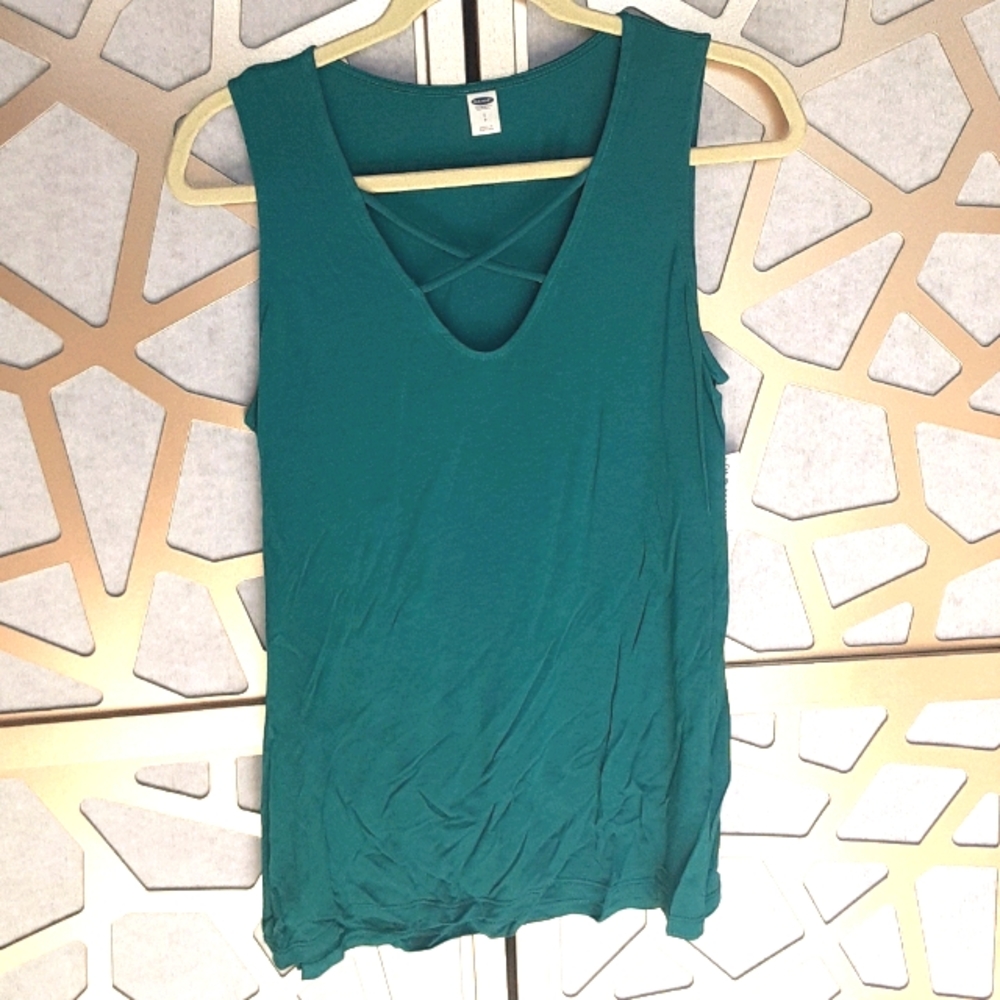 NWT OLD NAVY Sleeveless Emerald Green Swing Tank
